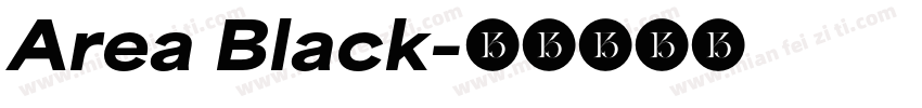 Area Black字体转换